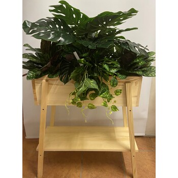 Pine Planter Box with Greenery
