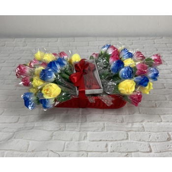 Basket of Bud Roses 4 only