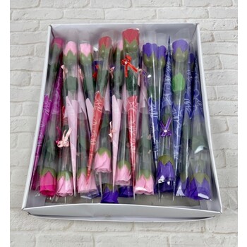 Valentines Assorted Coloured Soap Roses